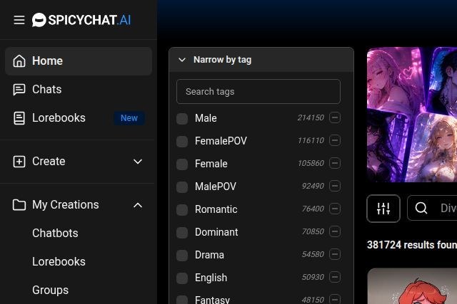 Horní část úvodní stránky s logem a menu.